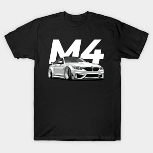 White BMW M4 Competition Big T-Shirt